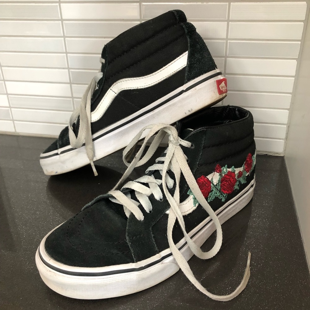 Vans suede unisex floral high tops